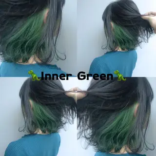 ロング カラー ヘアアレンジ メンズ 🦋重くない暗髪🦋 Hana🦋のヘアスタイル