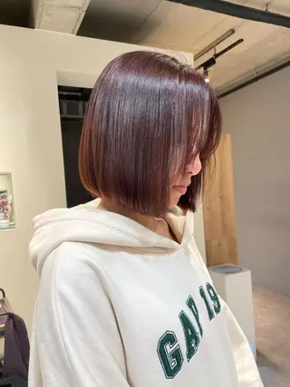 カラー 葉月/ボブ/ 透明感カラー／中目黒のヘアスタイル
