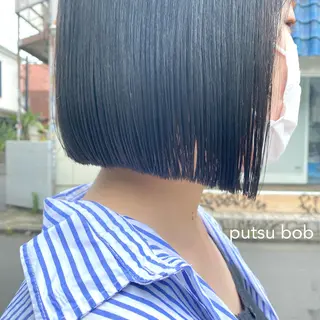 ミディアム ボブ&透明感カラー ♡TOMOEのヘアスタイル