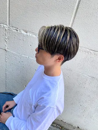 ミディアム メンズ 鶴田 海音のヘアスタイル