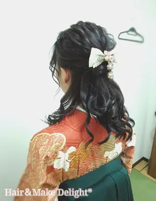 ロング ヘアアレンジ Hair&Make  Delight*のヘアスタイル