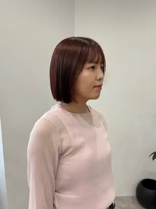 ショート カラー era所属・azumi/ボブ/暖 色/オリーブ/縮毛のヘアスタイル