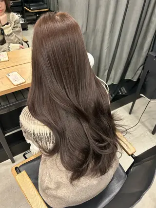 ロング 女性らしいモテヘア 韓国ヘアhikariのヘアスタイル