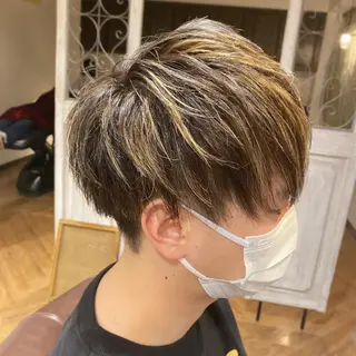 ショート カラー メンズ メンズパーマ 西條真治のヘアスタイル