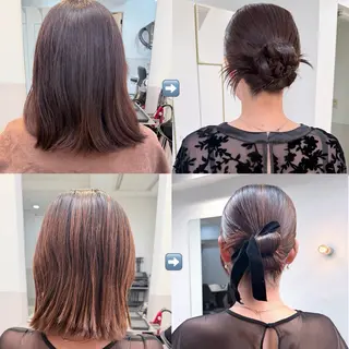 ヘアアレンジ マミ☁️ヘアセット /お呼ばれヘア/銀座のヘアスタイル