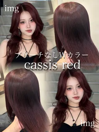 ロング カラー メンズ/艶髪/カラー サクラ🌸のヘアスタイル