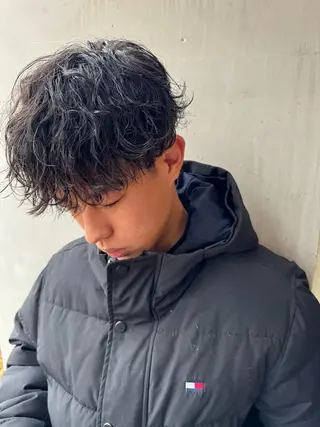 ショート パーマ 【メンズパーマ特化】 美容師/岡田岳斗のヘアスタイル