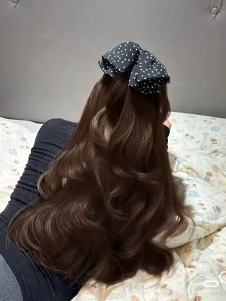 ロング カラー ヘアアレンジ 🫧‪🎀うる艶暖色 🏹Nanako🎀のヘアスタイル