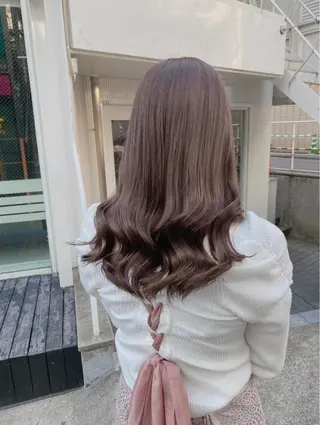 ロング カラー 韓国ヘア特化💍 tiam💍ブリーチのヘアスタイル