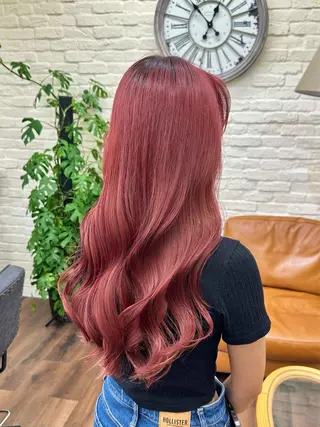 ロング カラー ＼脱・うねり& 広がり／gite菊のヘアスタイル