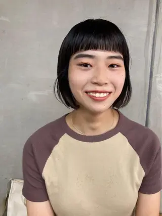 ショート カラー パーマ ヘアアレンジ BRUNTJET所属・MAEDA MADOKAのヘアスタイル