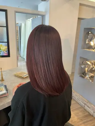 ミディアム カラー VISAGE ba.sk 金子詩帆のヘアスタイル