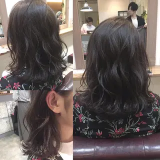 ミディアム カラー hair salon Ranun髪質改善のヘアスタイル