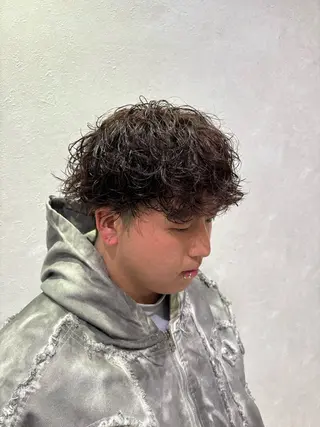 パーマ 永田虹輝 ド色気パーマのヘアスタイル