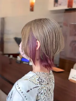 ショート カラー 小野 友暉のヘアスタイル