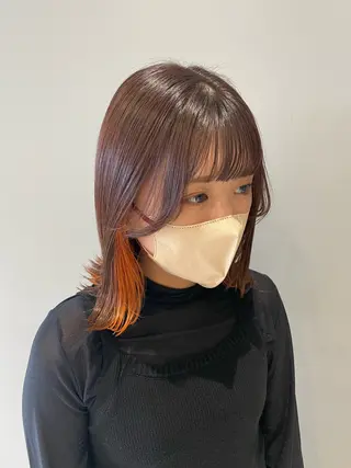 ミディアム カラー 吉原 愛美のヘアスタイル