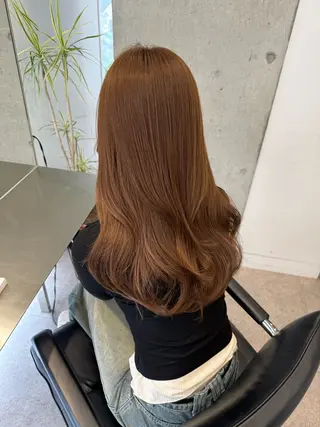 セミロング ミルクティーベージュ /sara💛のヘアスタイル