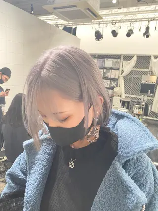 ショート カラー パーマ ヘアアレンジ メンズ nico TOKYO 渋谷所属・ブリーチ ハイトーン 特化🌈フジタハルキのヘアスタイル