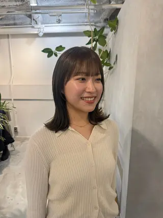 セミロング 顔周りcut・ご相談 ＝新宿しずく🇰🇷のヘアスタイル