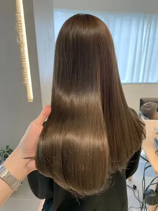 セミロング グレージュ|くすみ× 透明感|kazutoのヘアスタイル