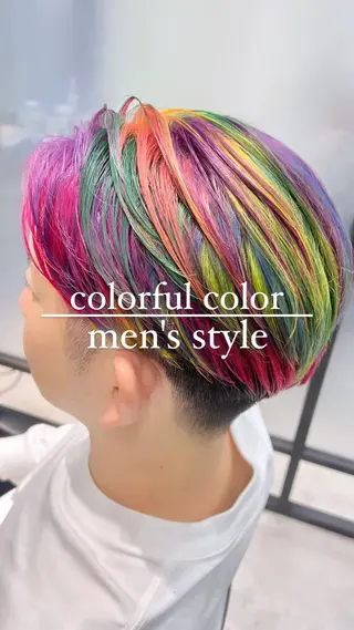 ショート カラー メンズ 宮永 智香のヘアスタイル