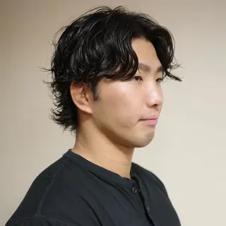 ショート パーマ メンズ boucle所属・浅岡 昭汰のヘアスタイル