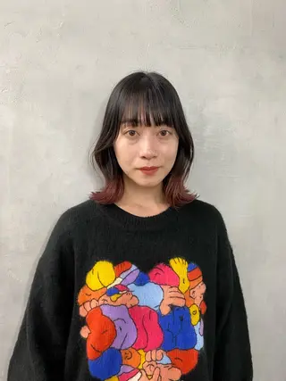 ミディアム カラー 🌼ボブ.暖色 🌼浅井 遥のヘアスタイル