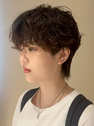 ショート パーマ 👑ショート/ボブ /銀座/ニシオカ👑のヘアスタイル