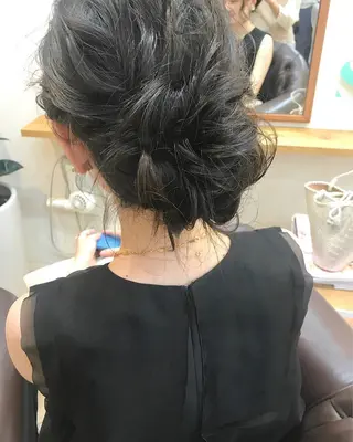 ロング ヘアアレンジ Click所属・クニモトハルナ ボブ/柔らかカラーのヘアスタイル