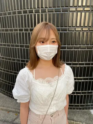 セミロング カラー 鈴木直之/ハイトーン /ボブ/美髪矯正のヘアスタイル