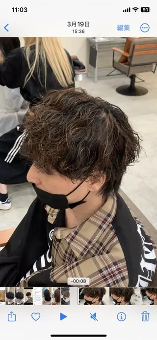 ショート パーマ メンズ カラー クセを最大限に活かす メンズパーマ奈良大祐のヘアスタイル