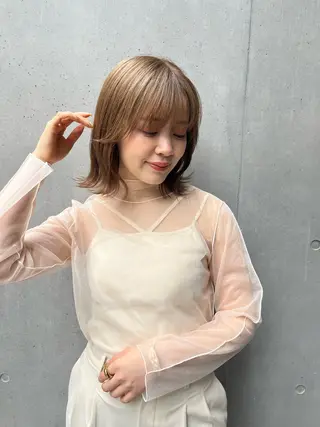 ミディアム カラー 浦和Lond 山本賢人のヘアスタイル