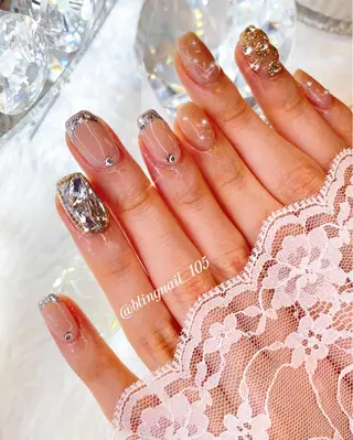 ネイル 23時まで❤︎韓国、 ワンホンネイルのネイルデザイン