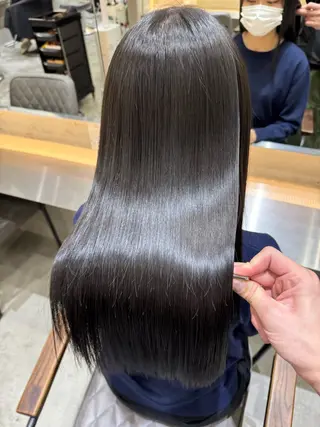 ロング カラー ボブ×縮毛矯正× 髪質改善/三ツ木一生のヘアスタイル