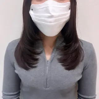 セミロング カラー ヘアアレンジ 🇰🇷韓国ｽﾀｲﾙ ﾚｲﾔｰ/ayanaのヘアスタイル