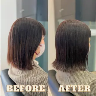 ショート YASU🍎CUT 赤系カラー/ヘアケアのヘアスタイル