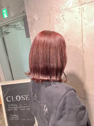 ミディアム カラー ベージュカラー💖 やすひろのヘアスタイル