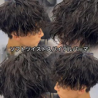 パーマ メンズ 💋ホワイトメッシュ /パーマ/メンズ💋のヘアスタイル