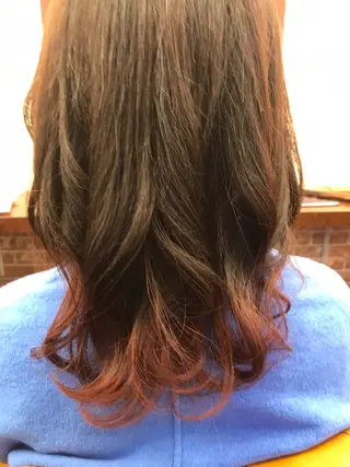 セミロング カラー 桧山 真のヘアスタイル
