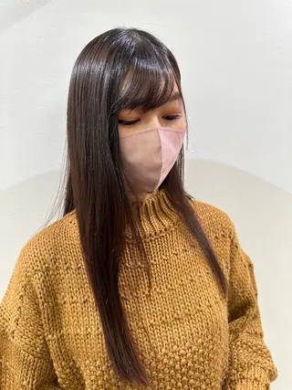 ロング 切りっぱなし/髪質 改善矯正/さやか🫧のヘアスタイル