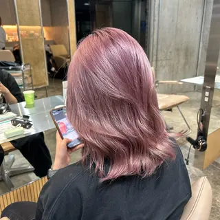 ミディアム カラー ミルクティーベージュ /sara💛のヘアスタイル