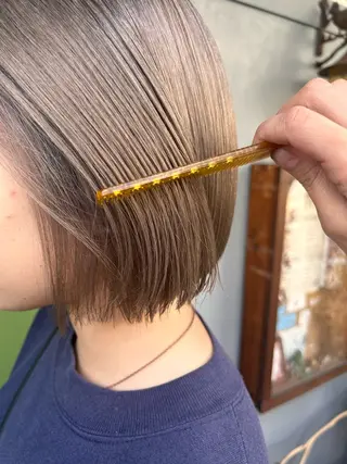 ショート カラー 清水千優/パーマ/透 明感カラー/メンズのヘアスタイル