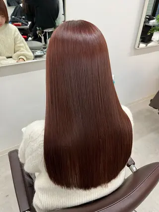 セミロング カラー パーマ ヘアアレンジ 二ヶ月綺麗が続く デザイン/星野六三四のヘアスタイル