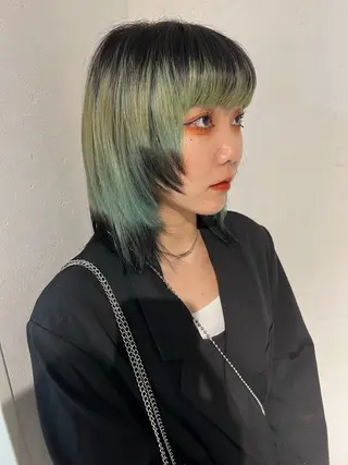 セミロング パーマ/ハイトーン /吉田眞のヘアスタイル