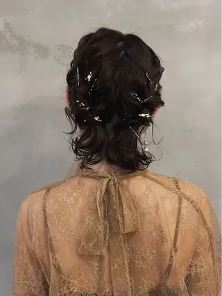 ミディアム ヘアアレンジ ♡トップスタイリス ト/美髪矯正hinaのヘアスタイル