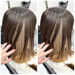 ミディアム 🦋ハイトーン🦋 石山 希理🦋のヘアスタイル