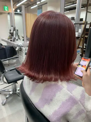 ミディアム FRAME+spa&hair roomなんば駅前店所属・🌸MAYU🌸 ハイトーン➕レイヤーのヘアスタイル