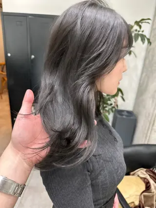 ミディアム ✨透明感カラー/縮毛 恵比寿HAYATO✨のヘアスタイル