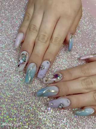 セミロング ネイル 《LB》ラブリエ Nail&eyeのマツエク・マツパデザイン