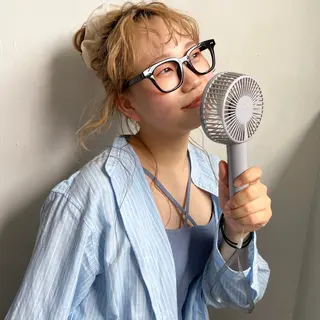 セミロング カラー パーマ ヘアアレンジ 🌼memoto 東三国店🌼のマツエク・マツパデザイン